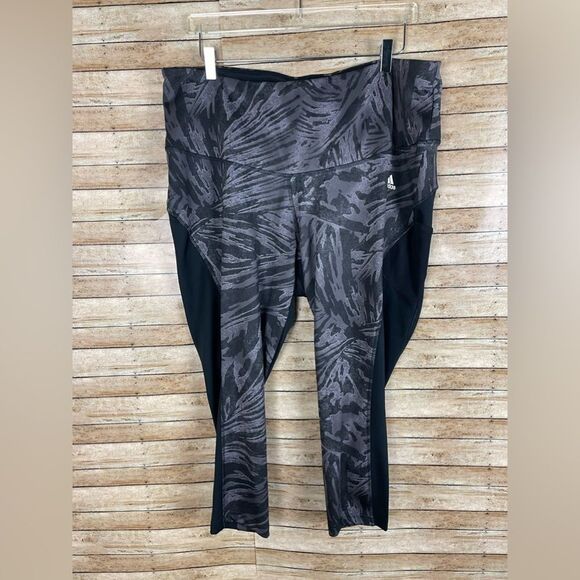 NWT RARE Adidas ZOE SALDANA Pink HIGH RISE 7/8 Leggings 4X ACTIVEWEAR GYM TIGHTS - Picture 1 of 7